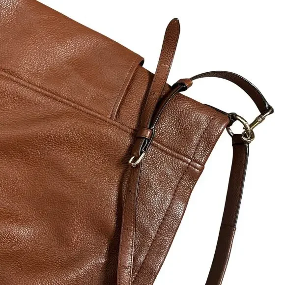 COACH Chicago Gallery Park Pebbled Leather Hobo Crossbody Bag in Brown Crossbody - Picture 15 of 15